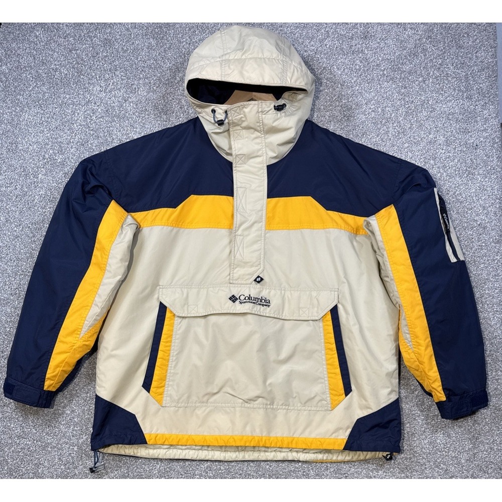 Vintage 1990s Columbia Women XL Insulated Pullover Jacket Hooded Winter